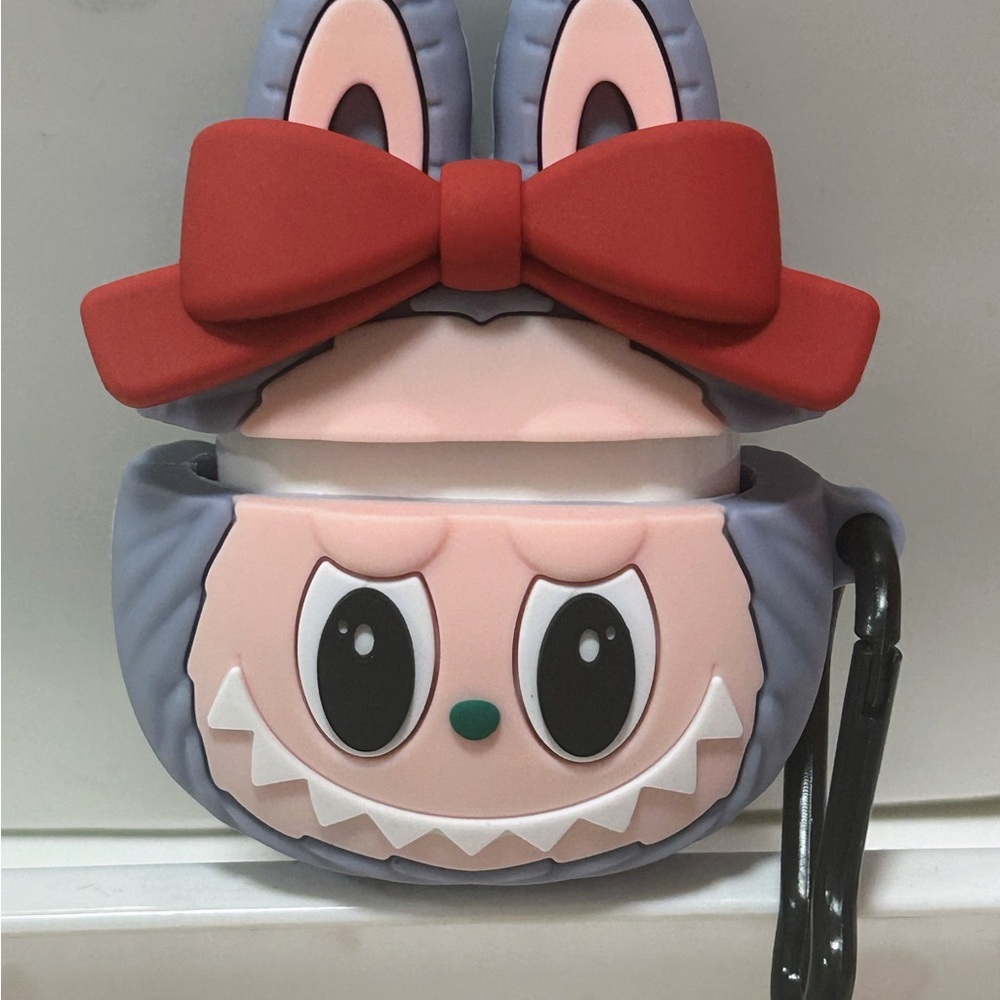Labubu AirPods Case with Red Bow